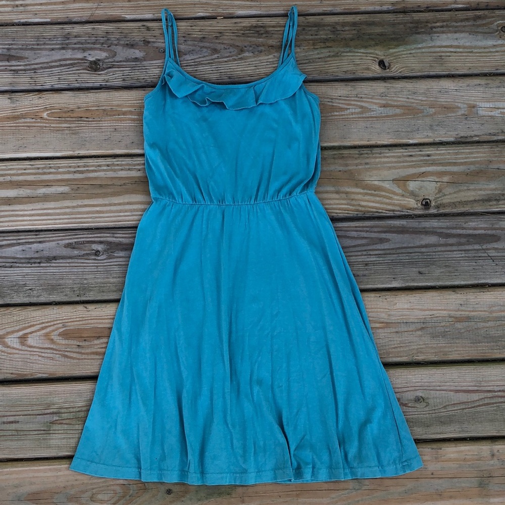 Ann Taylor LOFT Cotton Modal Ruffle Front Sundress - LIKE NEW!